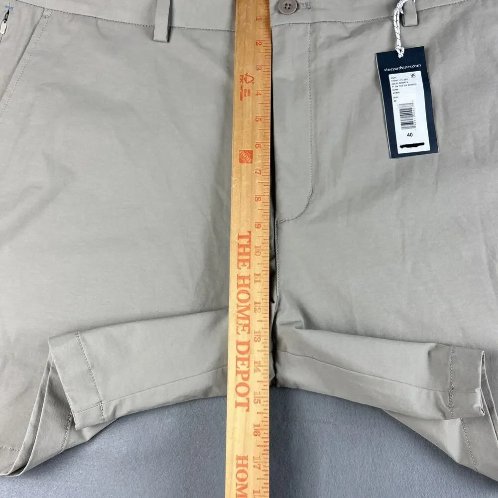 NEW Vineyard Vines On-The-Go Short Men’s 40 OTG Beige Tan Khaki Shorts NWT